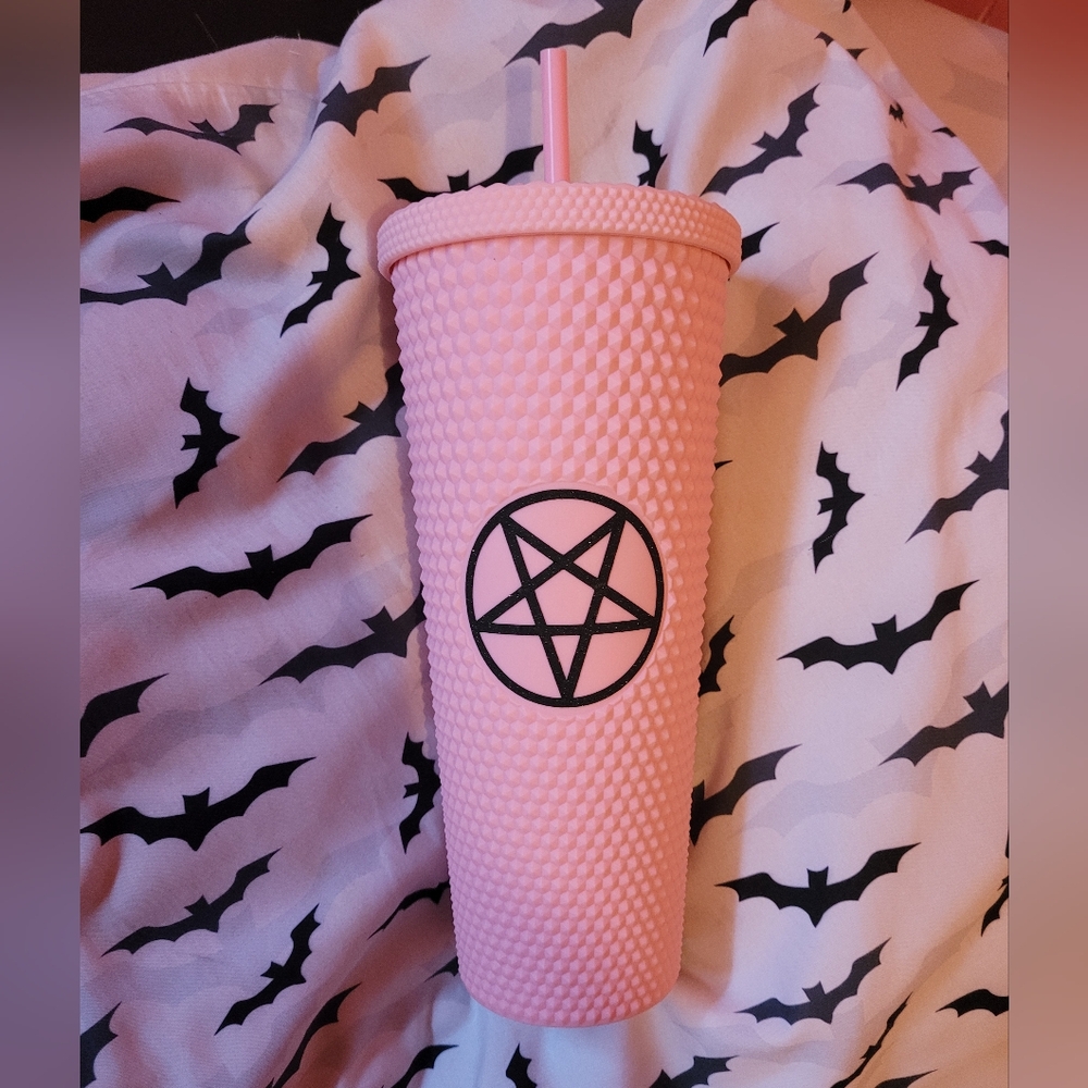 Studded pentagram tumbler